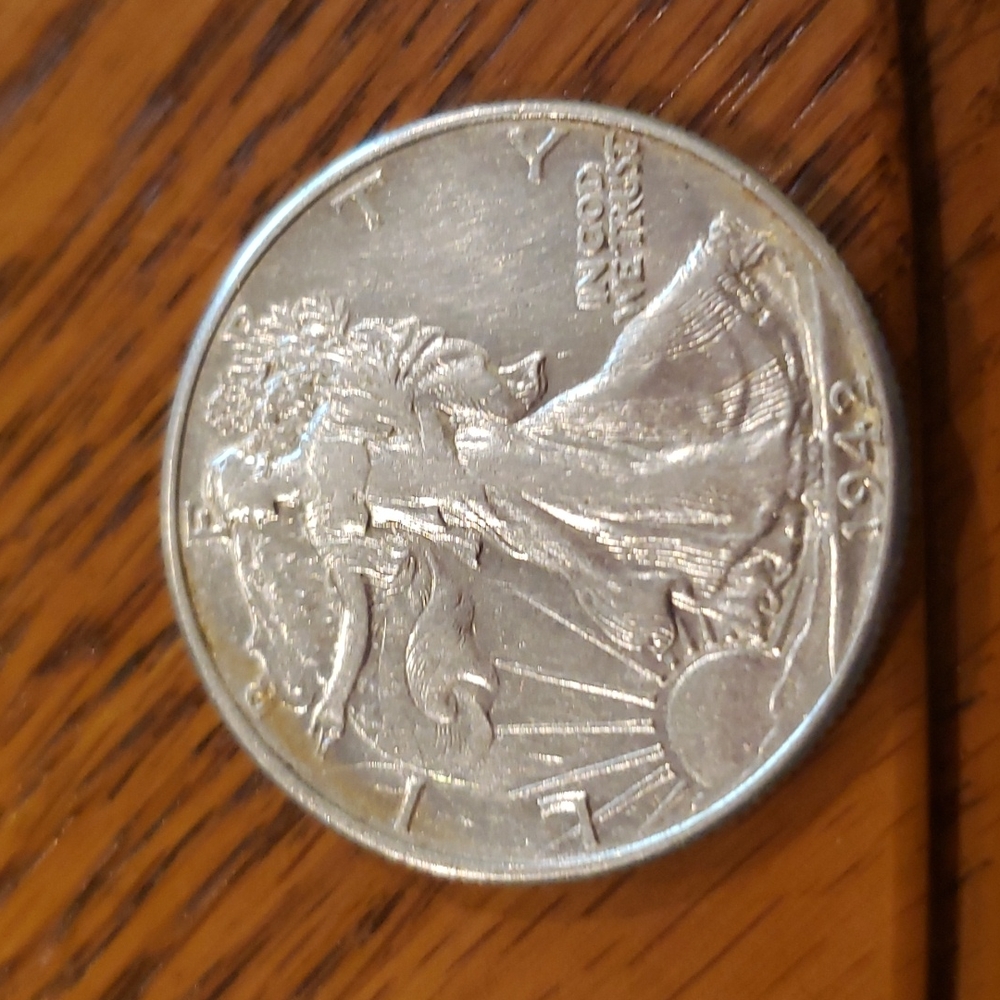 1942 Walking Liberty Half Dollar - Picture 3 of 3